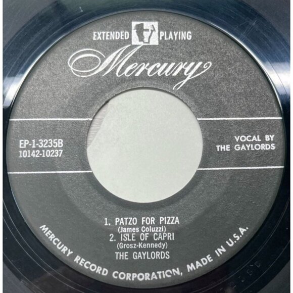 The Gaylords From the Vine Came the Grape 45 Vinyl EP 50s Pop Mercury 3235 - Picture 2 of 6